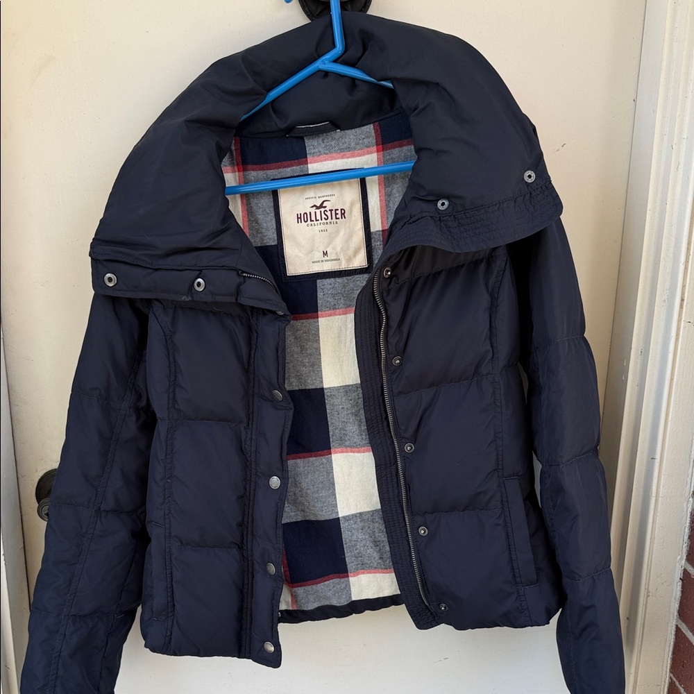 Hollister Dark Blue Quilted Jacket
